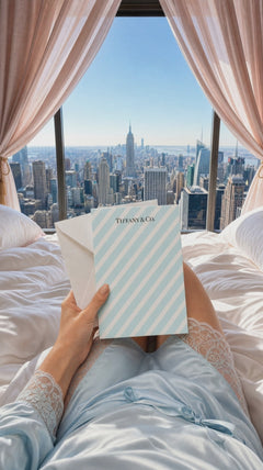 Tiffany & Co. Striped Blank Greeting Card Set of 10 with White Envelopes 5x7