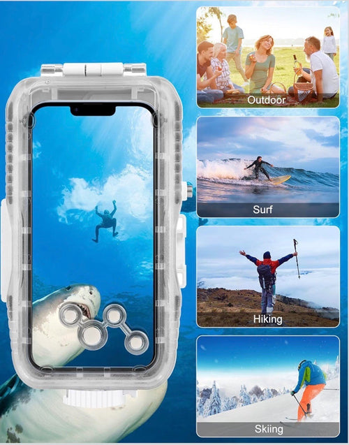 PULUZ 130ft Underwater iPhone Waterproof Diving Case PU9116W - Sable & Red