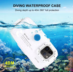 PULUZ 130ft Underwater iPhone Waterproof Diving Case PU9116W - Sable & Red