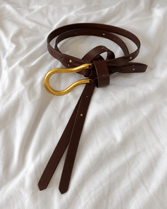 REVOLVE Loop Belt in Brown NEW - Sable & Red