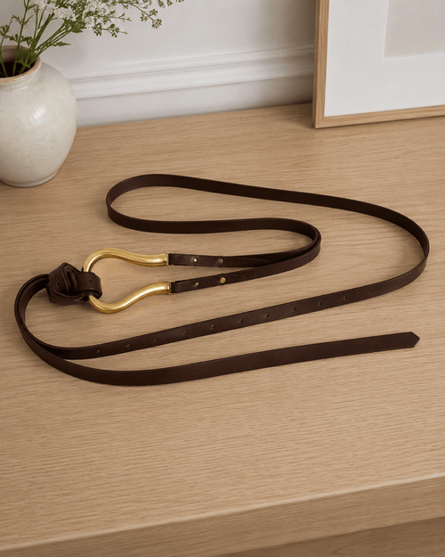 REVOLVE Loop Belt in Brown NEW - Sable & Red