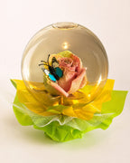 Rose & Butterfly Globe Romantic Keepsake Gift Decor - Sable & Red