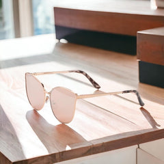 Rose Gold Optimum Optical Sunglasses | Rosewood/Summer Of Love - Sable & Red