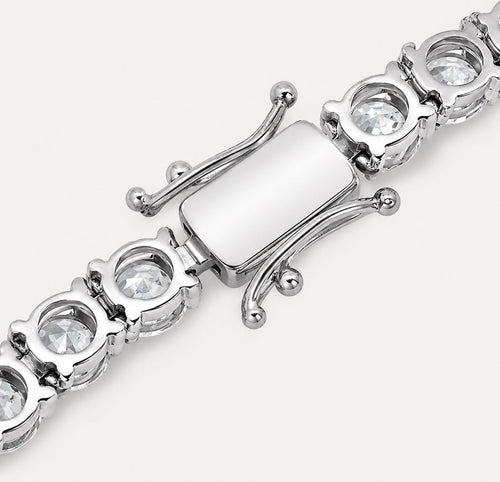 Sable & Red Round-Cut Crystal Classic Tennis Bracelet - Sable & Red