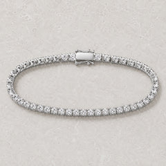 Sable & Red Round-Cut Crystal Classic Tennis Bracelet - Sable & Red