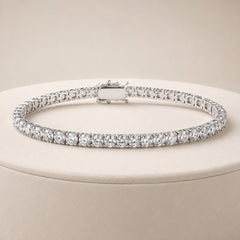 Sable & Red Round-Cut Crystal Classic Tennis Bracelet - Sable & Red