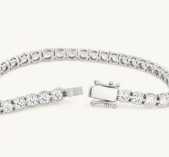 Sable & Red Round-Cut Crystal Classic Tennis Bracelet - Sable & Red