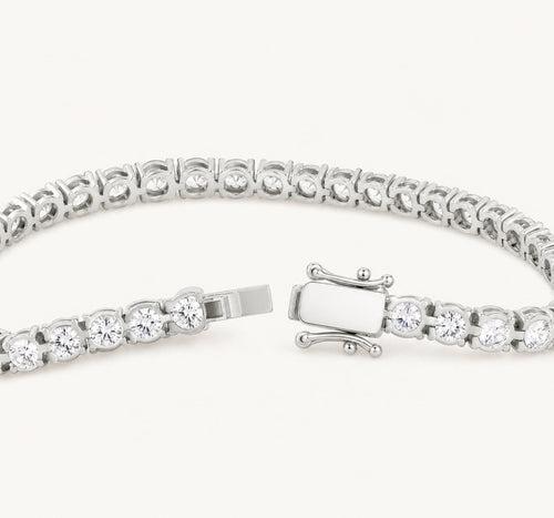 Sable & Red Round-Cut Crystal Classic Tennis Bracelet - Sable & Red