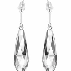 Sterling Silver Multicolor Teardrop Crystal Earrings - Sable & Red