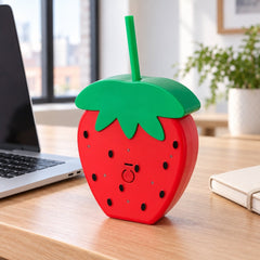 Strawberry Light Up LED Tumbler with Straw 16.2 oz - Sable & Red