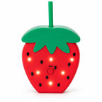 Strawberry Light Up LED Tumbler with Straw 16.2 oz - Sable & Red