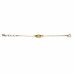 Swarovski Yellow Gold & Sterling Silver Anklet - Crystal Evil Eye Amulet - Sable & Red