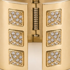 Victoria’s Secret Scandalous Crystal Pyramid Gold-tone Cuff Bracelet - Sable & Red