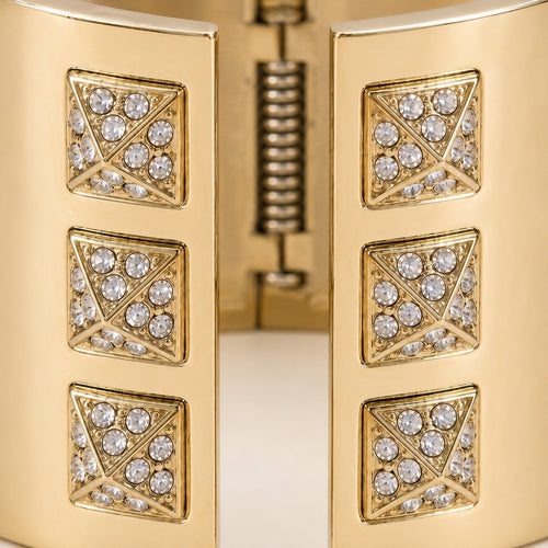 Victoria’s Secret Scandalous Crystal Pyramid Gold-tone Cuff Bracelet - Sable & Red