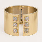 Victoria’s Secret Scandalous Crystal Pyramid Gold-tone Cuff Bracelet - Sable & Red