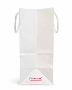 Vintage Coach White & Red Logo Paper Shopping Gift Bag EST. 1941 - Sable & Red