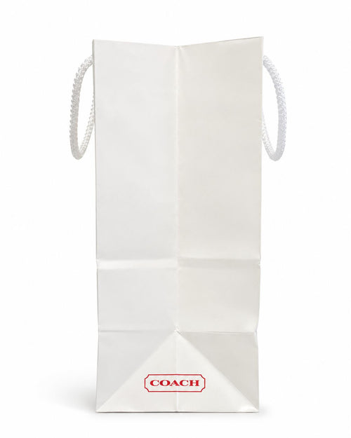 Vintage Coach White & Red Logo Paper Shopping Gift Bag EST. 1941 - Sable & Red