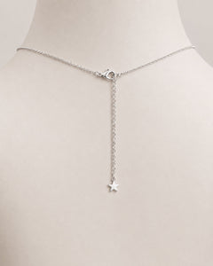 Witchy Black Cat Broom & Star Stainless Steel Necklace - Sable & Red